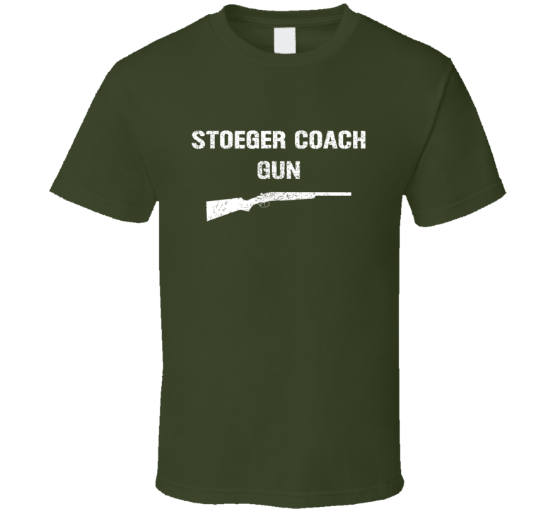 Stoeger Coach Gun Shotgun Military Distressed T Shirt