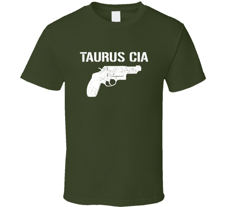 Taurus Cia Revolver Military Distressed T Shirt