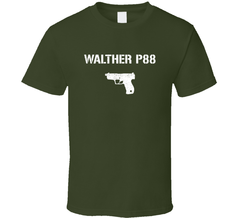 Walther P88 Pistol Military Distressed T Shirt