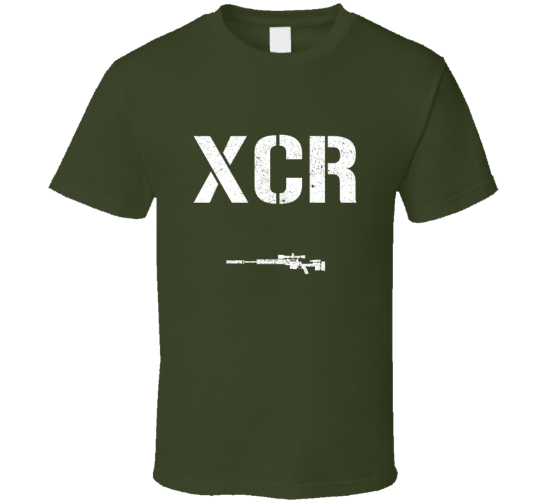 Xcr Sniper Rifle Military Distressed T Shirt