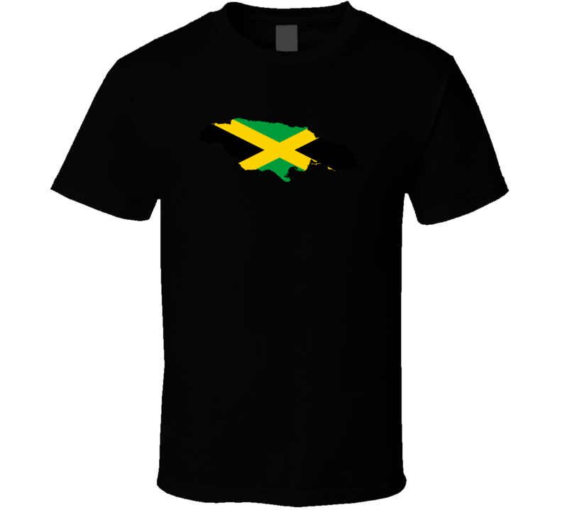 Jamaica Flag Map T Shirt