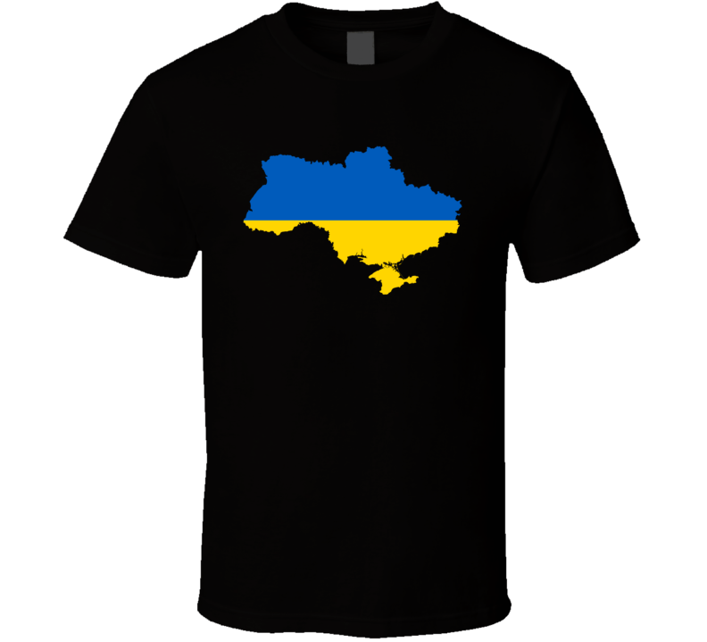 Ukraine Flag Map T Shirt