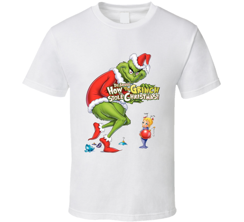 Dr. Seuss' How The Grinch Stole Christmas Movie Cover T Shirt