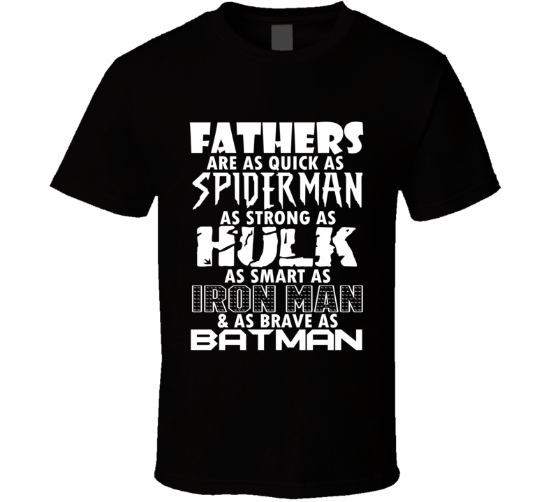 Fathers Funny Comic Book Superhero T Shirt