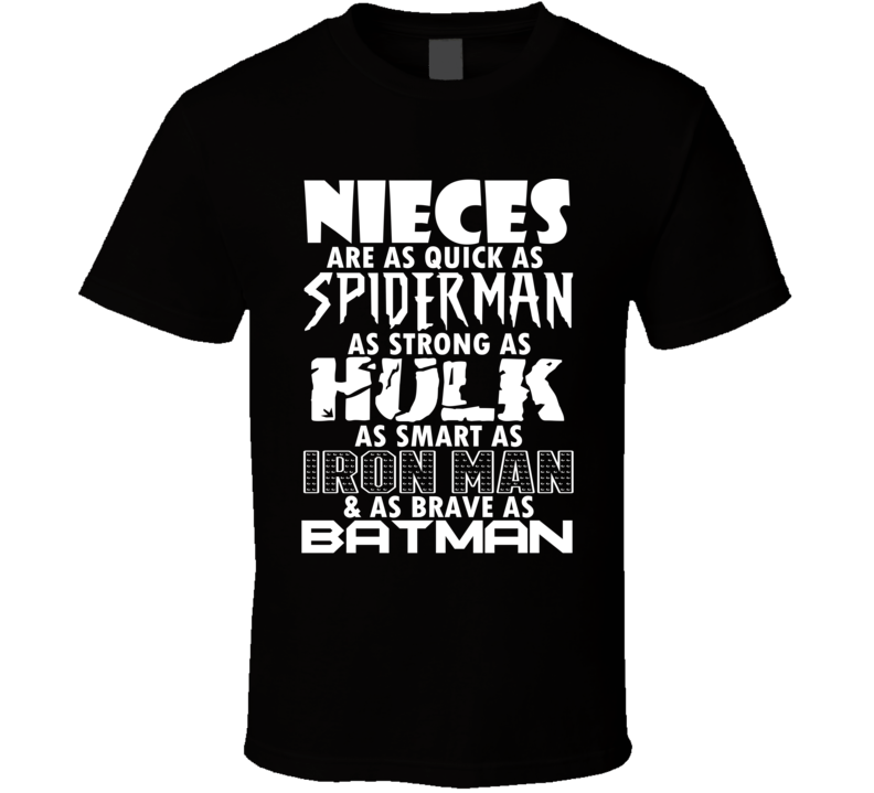 Nieces Funny Comic Book Superhero T Shirt