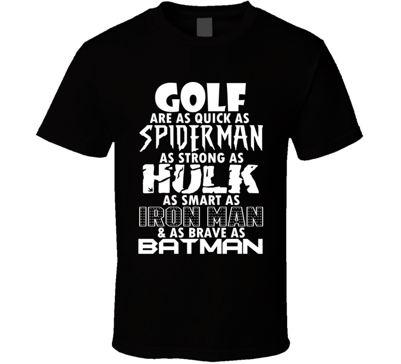 Golf Funny Comic Book Superhero T Shirt