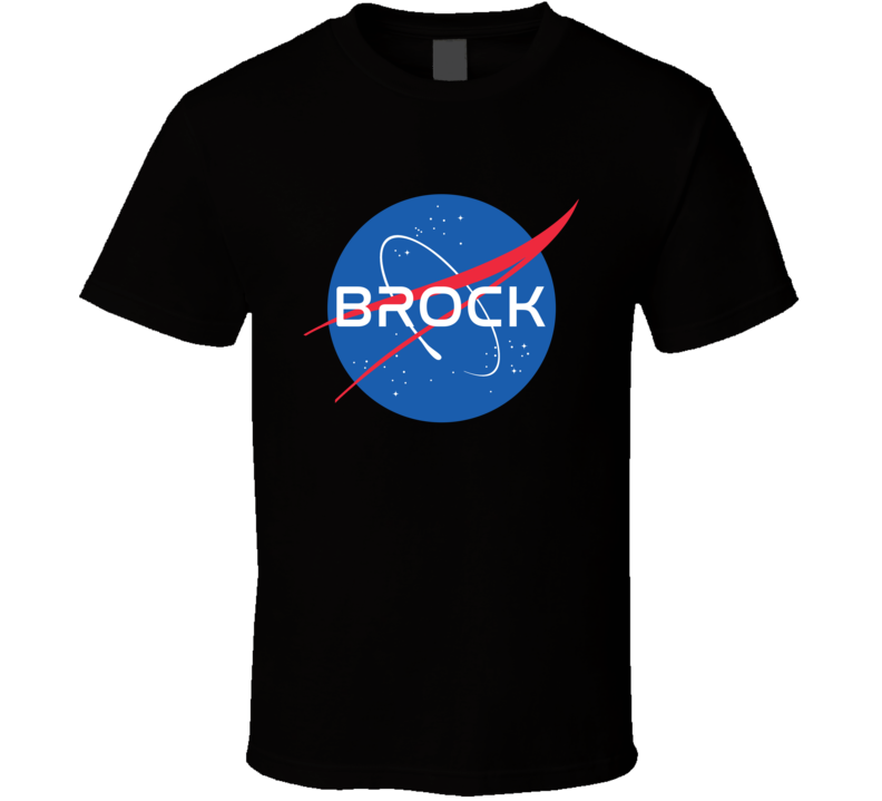 Brock NASA Logo Your Name Space Agency T Shirt