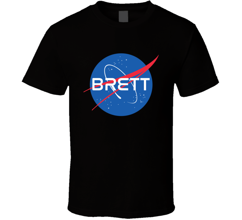 Brett NASA Logo Your Name Space Agency T Shirt