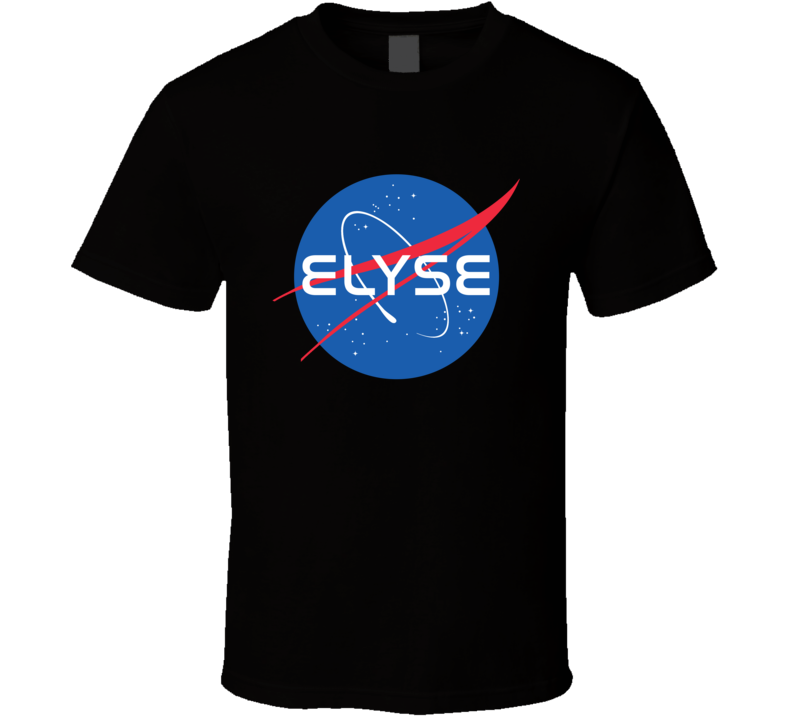 Elyse NASA Logo Your Name Space Agency T Shirt
