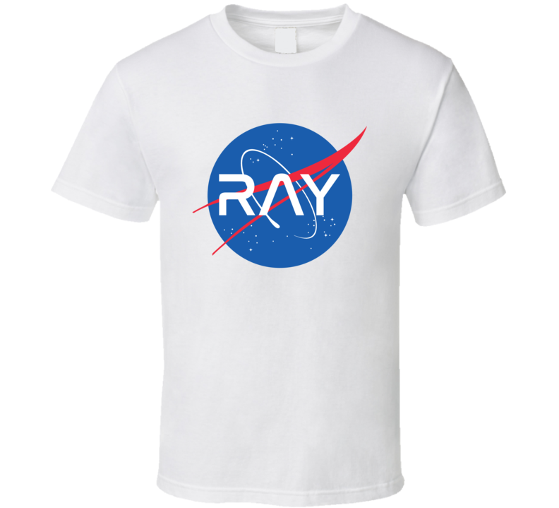 RAY NASA Logo Your Last Name Space Agency T Shirt