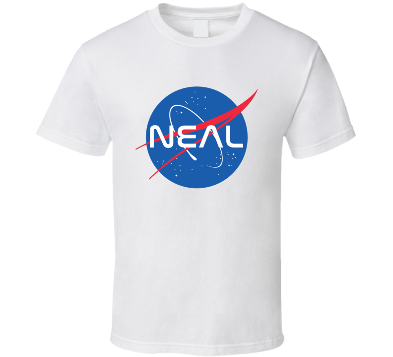 NEAL NASA Logo Your Last Name Space Agency T Shirt