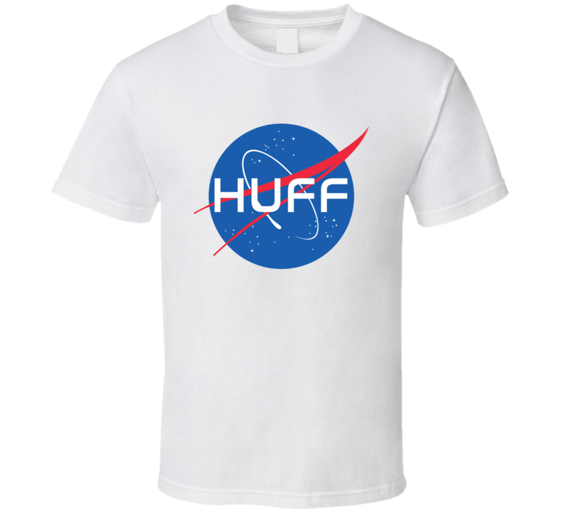 HUFF NASA Logo Your Last Name Space Agency T Shirt