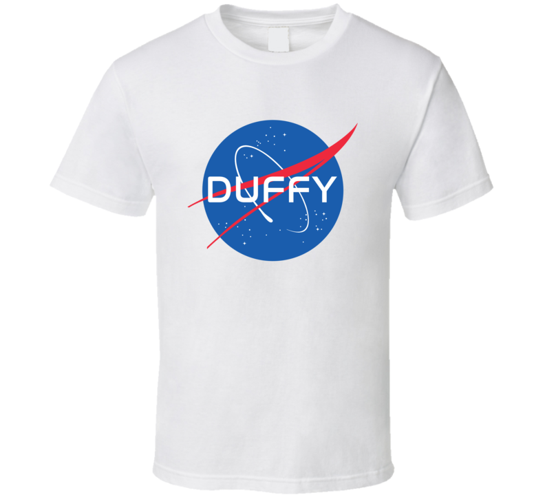 DUFFY NASA Logo Your Last Name Space Agency T Shirt