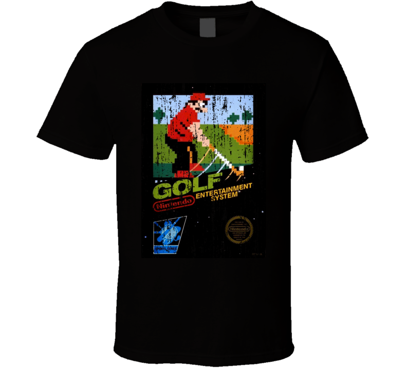 Golf Nes Nintendo Video Game Box Cool T Shirt 