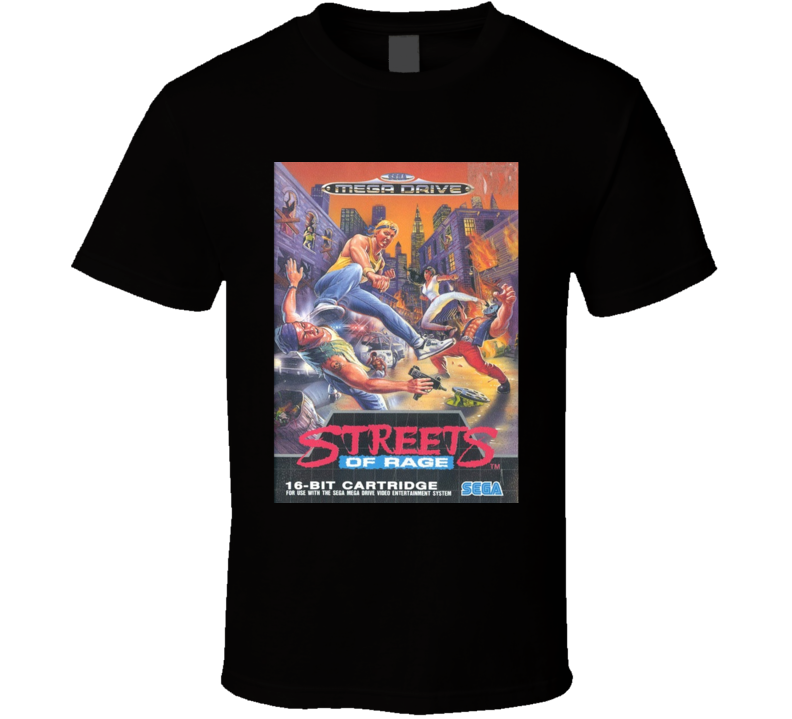 Streets Of Rage Vintage Sega Video Game Box Cool T Shirt 