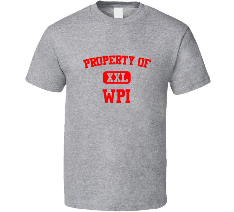 Property of WPI XXL Worcester Polytechnic Institute T Shirt