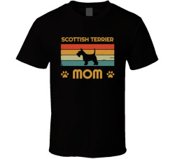 Scottish Terrier Mom T Shirt Popular Dog Breed Mothers Day Gift Present For Women