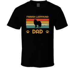 Finnish Lapphund Dad T Shirt Popular Dog Breed Fathers Day Gift Present For Men