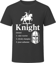 Knight Definition RPG Role Playing Game Valor Warrior T Shirt