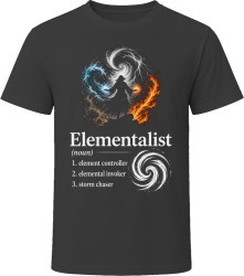 Elementalist Definition RPG Role Playing Game Element Master T Shirt
