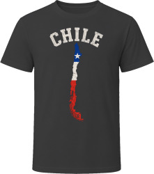 Chile Flag Map Stylish Travel Enthusiast T Shirt