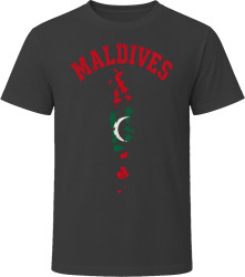 Maldives Flag Map Stylish Travel Enthusiast T Shirt