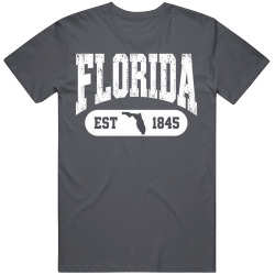 FLORIDA Collegiate Arch. Vintage Varsity Athletic State Pride T Shirt