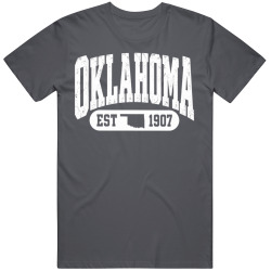 OKLAHOMA Collegiate Arch. Vintage Varsity Athletic State Pride T Shirt