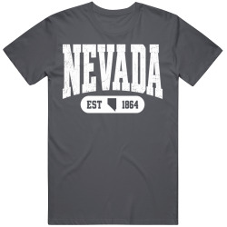 NEVADA Collegiate Arch. Vintage Varsity Athletic State Pride T Shirt