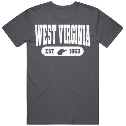 WEST VIRGINIA Collegiate Arch. Vintage Varsity Athletic State Pride T Shirt