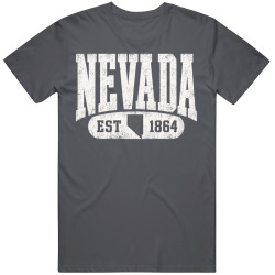 NEVADA Collegiate Arch. Vintage Varsity Athletic State Pride T Shirt