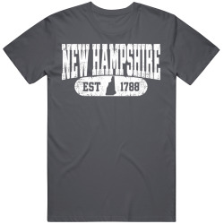 NEW HAMPSHIRE Collegiate Arch. Vintage Varsity Athletic State Pride T Shirt