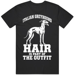 Italian Greyhound Hair Is Part of The Outfit Funny Dog Owner T Shirt