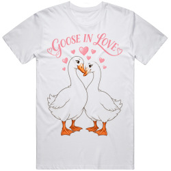 Goose in Love. Romantic Vector Style T Shirt Goose in Love. Romantic Vector Style T Shirt
