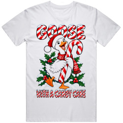 Goose with a Candy Cane. Sweet Holidays T Shirt Goose with a Candy Cane. Sweet Holidays T Shirt