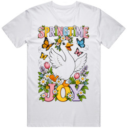 Goose with a Flower Crown. Springtime Joy T Shirt Goose with a Flower Crown. Springtime Joy T Shirt