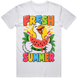 Goose with a Watermelon Slice. Fresh Summer T Shirt Goose with a Watermelon Slice. Fresh Summer T Shirt