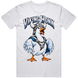 Goose with a Viking Helmet. Norse Adventure T Shirt Goose with a Viking Helmet. Norse Adventure T Shirt