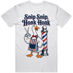 Goose with a Barber Pole. Stylish Cut T Shirt Goose with a Barber Pole. Stylish Cut T Shirt