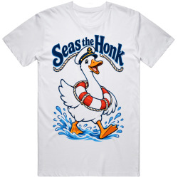 Goose with a Life Preserver. Nautical Fun T Shirt Goose with a Life Preserver. Nautical Fun T Shirt