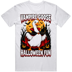 Goose in a Vampire Cape. Halloween Fun T Shirt Goose in a Vampire Cape. Halloween Fun T Shirt