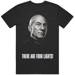 Patrick There Are Four Lights Funny Quote Stewart Portrait T Shirt Patrick There Are Four Lights Funny Quote Stewart Portrait T Shirt