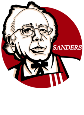 Colonel Bernie Sanders KFC Kentucky Fried Chicken Parody Political T Shirt