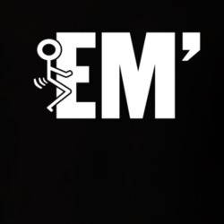Fuck Em' Stick Figure On Black Funny T Shirt 33904013