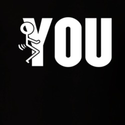 Fuck You Stick Figure On Black Funny T Shirt 33904015